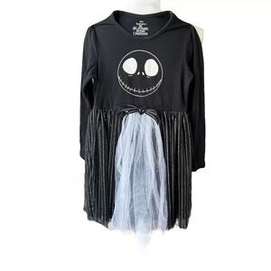 Nightmare before Christmas Jack Skellington long sleeve black dress Size 14/16 L